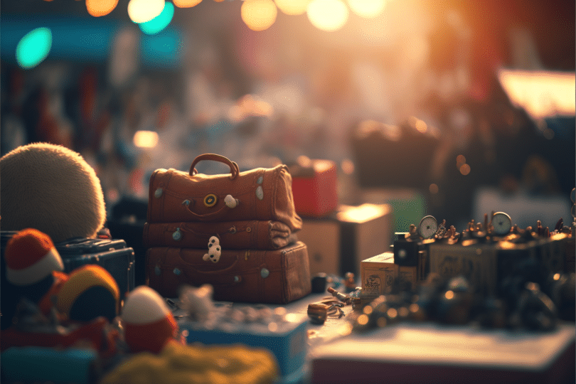 Adalbero-Flohmarkt rund um die St. Adalberokirche in der Sanderau in Würzburg