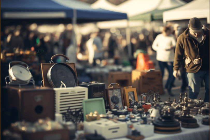 Flohmarkt auf der Theresienwiese in Heilbronn