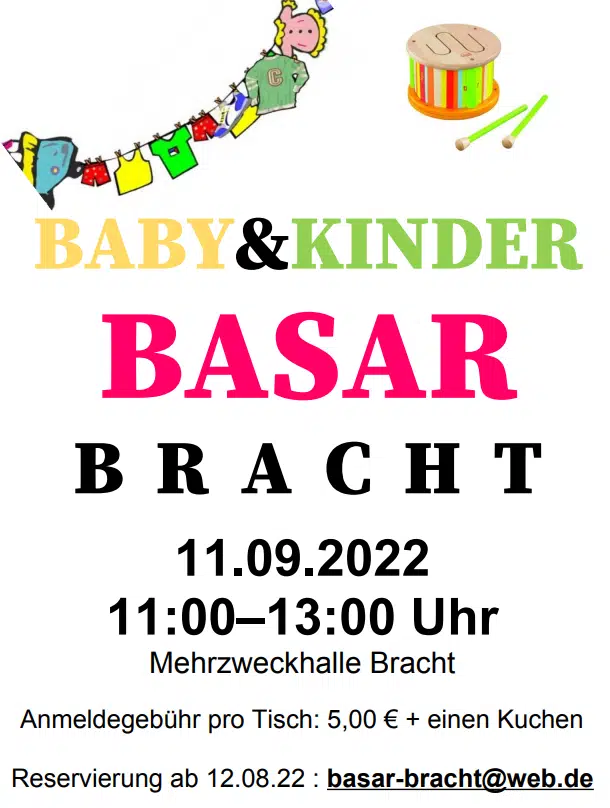 Baby- und Kinderbasar in der Mehrzweckhalle in Rauschenberg-Bracht